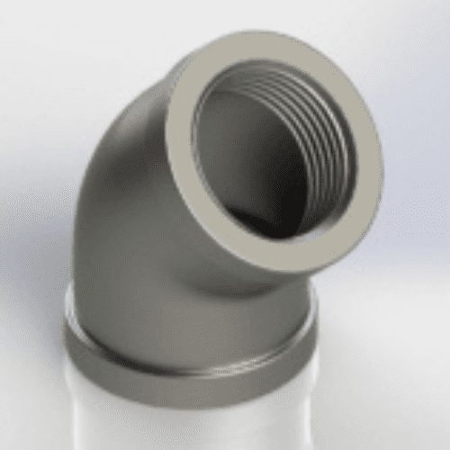 Bản vẽ Co 45 độ có đai siết Bản vẽ Co 45 độ có đai siết